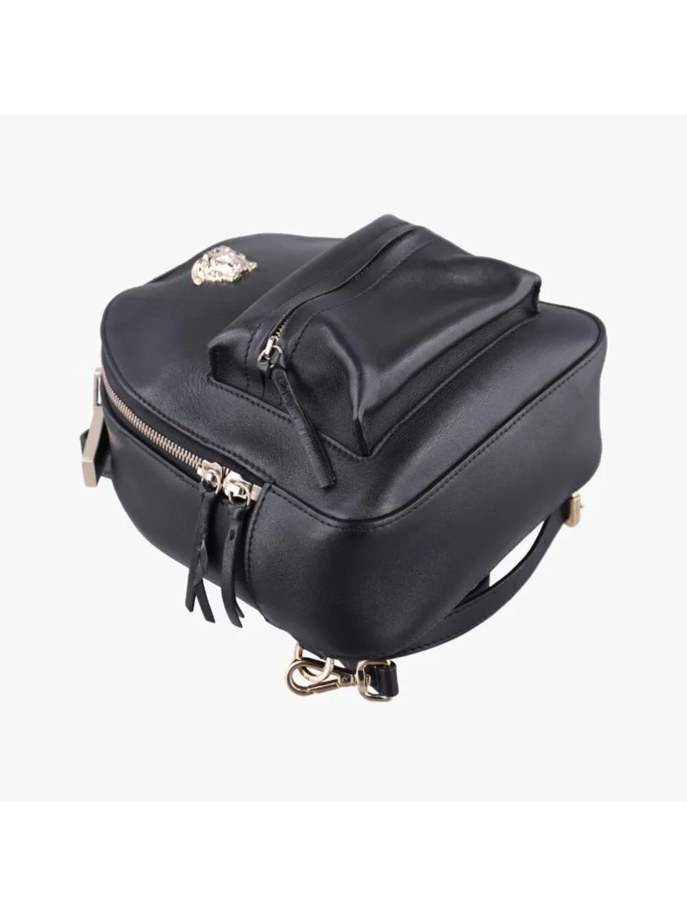 Versace la Medusa Black Leather Backpack